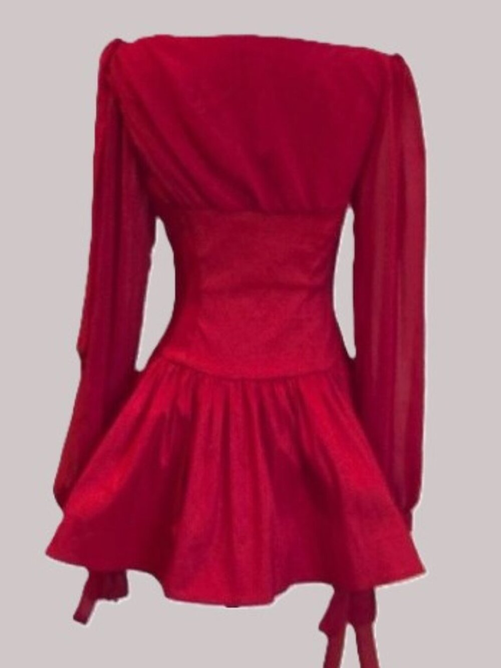 NEW $269 FOR LOVE AND LEMONS LUCIA RED MINI DRESS SIZE S - Picture 4 of 12